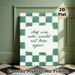 Kitchen Humor Quote Painting Poster, Vintage Green Checkered Handwritten Style Poster, Playful Dining-themed Quote Adds Lighthearted Vibe For Kitchen_maomaolike.com