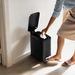 Slim Bathroom Trash Can, 11.4 X 5.71 X 10.7 Inch Small Bedroom Trashcan With Step Pedal & Soft Close Lid, 6L Steel Garbage Can With Detachable Inner Bin, For Kitchen, Home, Dorm, Office, Black_maomaolike.com