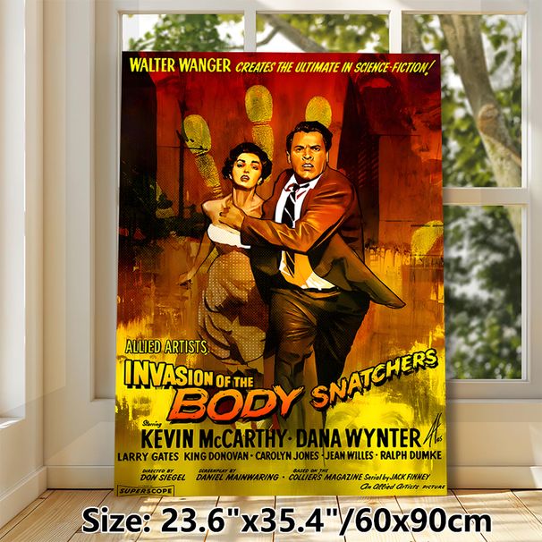 Sci-fi Movie Invasion Of The Body Snatchers Painting Poster, Vintage Retro Dramatic Suspenseful Scene Poster, Captivating Nostalgic Sci-fi Artwork_maomaolike.com