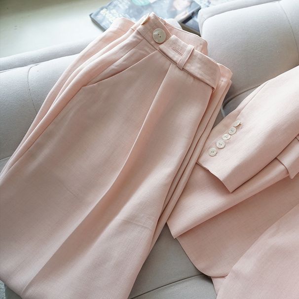 Women's Clothing warm spring healing color shimmer texture pieces heavy industry slim silhouette suit_maomaolike.com
