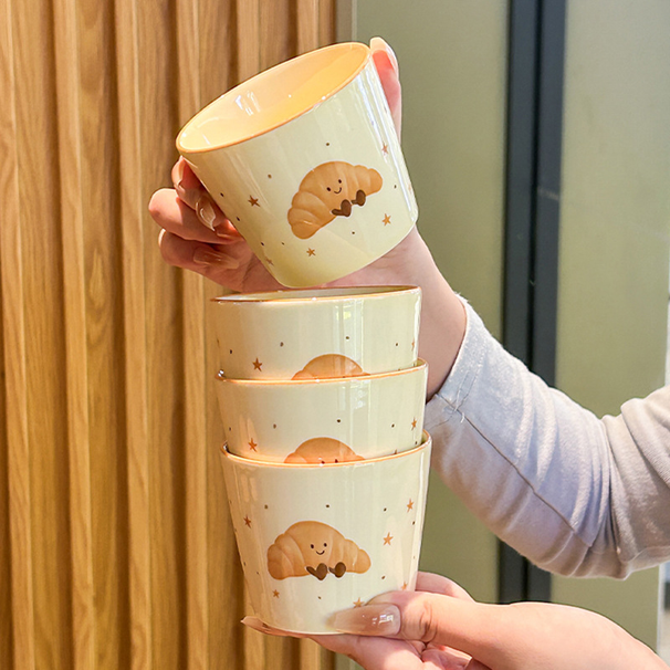 Four Sets Of Cute Fruit Can Be Sung Ceramic Cups For Home Use_maomaolike.com