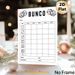 Bunco Game Score Sheet Painting Poster, Minimalist Black-and-White Dice Game Score Poster, Practical Score Tracker For Bunco Matches, Suitable For_maomaolike.com