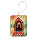 English Cocker Spaniel Christmas Porcelain Ornament Christmas Tree Hanging Decorations For Home Christmas Holiday, Rectangle, Gift, Multicolor_maomaolike.com