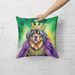 Tibetan Mastiff King Of Mardi Gras Throw Pillow Machine Washable, Indoor Outdoor Decorative Pillow For Couch, Bed Or Patio, 18Hx18W_maomaolike.com