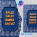 Paisley Themed Typography Painting Poster, Rich Blue Ethnic Pattern With Bold Orange Text Poster, Distinct Cultural Decor Ideal For Living Room_maomaolike.com