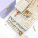 Large Capacity Storage Necklace Gold Light Luxury Ring Multi-Layer Household Jewelry Box_maomaolike.com