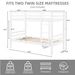 Twin Over Twin Bunk Bed With Thick Posts,Wooden Bunk Bed With High Guardrail And Ladder For Kids, Teens, Dorm Rooms, And Guest Rooms,No Box Spring Needed,White_maomaolike.com