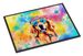 Golden Retriever Hippie Dawg Doormat Front Door Mat Indoor Outdoor Rugs For Entryway, Non Slip Washable Low Pile, 24H X 36W_maomaolike.com