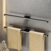 No-Drill Bathroom Wall-Mounted Towel Holder Single Rod Storage Rack Toilet Washroom Organizer_maomaolike.com