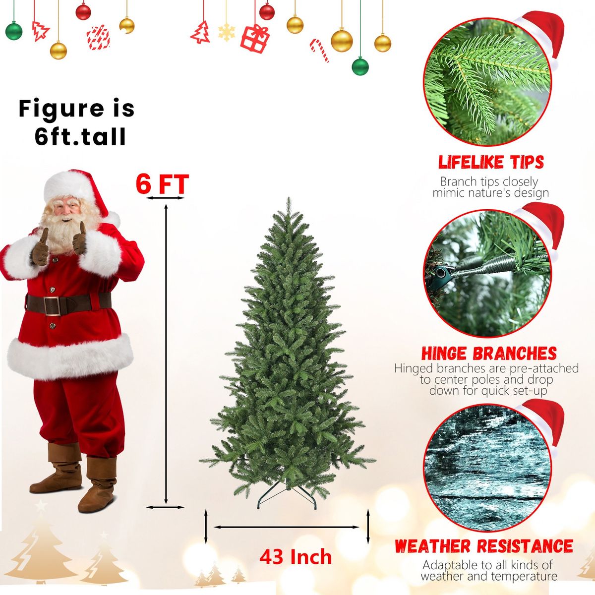 6ft PE/PVC Hybrid Automatic Tree_maomaolike.com