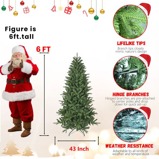 6ft PE/PVC Hybrid Automatic Tree_maomaolike.com