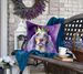 English Setter King Of Mardi Gras Throw Pillow Machine Washable, Indoor Outdoor Decorative Pillow For Couch, Bed Or Patio, 18Hx18W_maomaolike.com