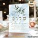 Shalom Biblical Verse Painting Poster, Soft Watercolor Olive Branch & Elegant Script Poster, Inspiring Religious Art Ideal For Home, Prayer Space And_maomaolike.com