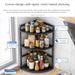 Kitchen Storage Countertop Triangle Corner Spice Organizer Multi-Functional Seasoning Rack_maomaolike.com