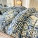 2026 Spring New Bohemian Style All-Cotton Brushed Printed Four-Piece Three-Piece Cover Set, Single Duvet Cover Bedding Set_maomaolike.com