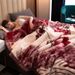Raschel Double Layer Thickened Winter Throw Wedding Celebration Red Nap Warm Gift Blanket Wholesale_maomaolike.com