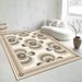 Living Room Rug Large Size Gorgeous Gold Frame Design Bedroom Rug Plush Thickened Machine Washable Thickened Underlay Interior Decorative Rug_maomaolike.com