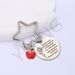 Stainless Steel Five-pointed Star Keychain Aple Pendant Engraving Decision Coin Inspirational Teacher's Day Thanksgiving Gift_maomaolike.com