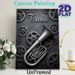 Tuba Themed Painting Poster, Vintage Industrial Style Poster, Sleek Dark-toned Tuba With Rustic Gears, Elegant Music-inspired Decor Ideal For Music_maomaolike.com