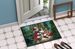 Keeshond And Santa Claus Doormat Front Door Mat Indoor Outdoor Rugs For Entryway, Non Slip Washable Low Pile, 24H X 36W_maomaolike.com