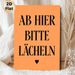 German Quote Painting Poster, Warm Orange Minimalist Typographic Poster, Cheerful Reminder To Spread Positivity, Ideal For Home, Office And Entryway_maomaolike.com