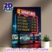 Airport Departures Board Painting Poster, Vintage Neon-lit Retro Flight Schedule Poster, Nostalgic Travel-inspired Decor Suitable For Living Room_maomaolike.com