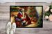 Irish Setter And Santa Claus Doormat Front Door Mat Indoor Outdoor Rugs For Entryway, Non Slip Washable Low Pile, 24H X 36W_maomaolike.com