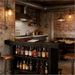 Home Bar Unit, Modern 2-Tier Bar Table With Footrest_maomaolike.com