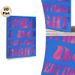 "In My Head" Motivational Slogan Painting Poster, Vibrant Psychedelic Gradient Pink-on-Blue Text Poster, Stylish Quote Wall Decor For Bedroom, Living_maomaolike.com
