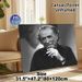 Vintage Male Portrait Painting Poster, Monochrome Realistic Smiling Man With Cigarette Poster, Classic Artistic Wall Decor For Living Room, Study And_maomaolike.com