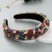 PDMCS Headband Women's European and American Rhinestone Gemstone Headpiece Sponge Wide Edge Handmade Headband Baroque Hair Accessory_maomaolike.com