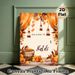 Haldi Welcome Painting Poster, Warm Watercolor Style Poster, Orange Floral & Lantern Adorned Festive Welcome Decor, Ideal For Haldi Ceremony Venues_maomaolike.com
