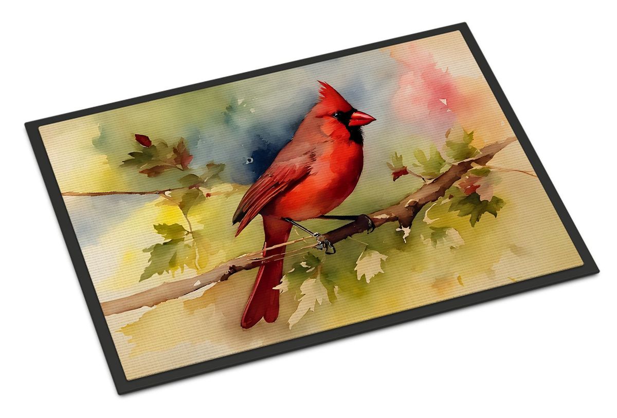 Cardinal Doormat Front Door Mat Indoor Outdoor Rugs For Entryway, Non Slip Washable Low Pile, 24H X 36W_maomaolike.com