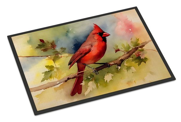 Cardinal Doormat Front Door Mat Indoor Outdoor Rugs For Entryway, Non Slip Washable Low Pile, 24H X 36W_maomaolike.com