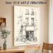 Vintage Building Sketch Painting Poster, Minimalist Hand-drawn Ink Street-side Building Poster, Artistic Sketch Design Adds Refined Charm, Ideal For_maomaolike.com