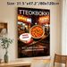 Tteokbokki Themed Painting Poster, Vibrant Neon-lit Korean Street Food Scene Poster, Appetizing Spicy-sweet Design, Ideal For Restaurants And Kitchen_maomaolike.com