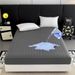 Solid Color Quilted Waterproof Bed Fitted Sheet_maomaolike.com