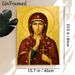 Virgin Mary Religious Painting Poster, Gilded Orthodox Icon Style Poster, Serene Devotional Artwork Ideal For Home Prayer Spaces, Church Settings_maomaolike.com