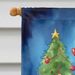 Bergamasco Christmas Reindeer House Flag Large Porch Sleeve Pole Decorative Outside Yard Banner Artwork Wall Hanging, Polyester, House Size, Multicolor_maomaolike.com