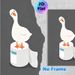 Goose On Toilet Paper Painting Poster, Cute Minimalist Whimsical White Goose Standing On Toilet Roll Poster, Adds Playful Quirky Touch, Ideal For_maomaolike.com