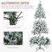 Prelit Artificial Christmas Tree Holiday Décor With Snow Flocked Branches, Warm White Or Colorful LED Lights, Steel Base_maomaolike.com