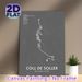 Coll De Soller Cycling Route Painting Poster, Minimalist Monochrome Topographic Map With Climb Stats Poster, Displays Cycling Route Details, Ideal For_maomaolike.com