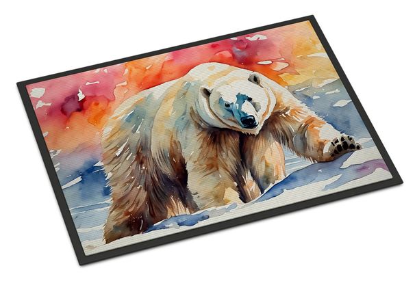Polar Bear Doormat Front Door Mat Indoor Outdoor Rugs For Entryway, Non Slip Washable Low Pile, 24H X 36W_maomaolike.com