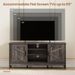 Farmhouse TV Stand For TVs Up To 65 Inch Entertainment Center With 2 Storage Cabinets & Position Adjustable Shelf Adjustable Foot Pads_maomaolike.com