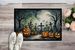 Graveyard Spooky Halloween Doormat Front Door Mat Indoor Outdoor Rugs For Entryway, Non Slip Washable Low Pile, 24H X 36W_maomaolike.com
