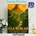 Isla Nublar Dinosaur Painting Poster, Vintage Prehistoric Landscape Poster, Captivating Scene Featuring Volcano, Dinosaurs And Waterfall, Ideal For_maomaolike.com