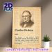 Charles Dickens Themed Painting Poster, Vintage Newspaper-style Monochrome Poster, Highlights Iconic Literary Characters & Victorian London Vibe_maomaolike.com