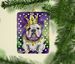 English Bulldog King Of Mardi Gras Porcelain Ornament Christmas Tree Hanging Decorations For Home Christmas Holiday, Rectangle, Gift, Multicolor_maomaolike.com