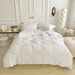 3pcs Bedding Sets 3d Textured Duvet Cover Set Solid Color Luxury Bedding With Button Closure Wrinkle Resistant Pillowcases Fitted Sheet Queen Size_maomaolike.com