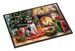 Schnauzer Cozy Christmas Doormat Front Door Mat Indoor Outdoor Rugs For Entryway, Non Slip Washable Low Pile, 24H X 36W_maomaolike.com